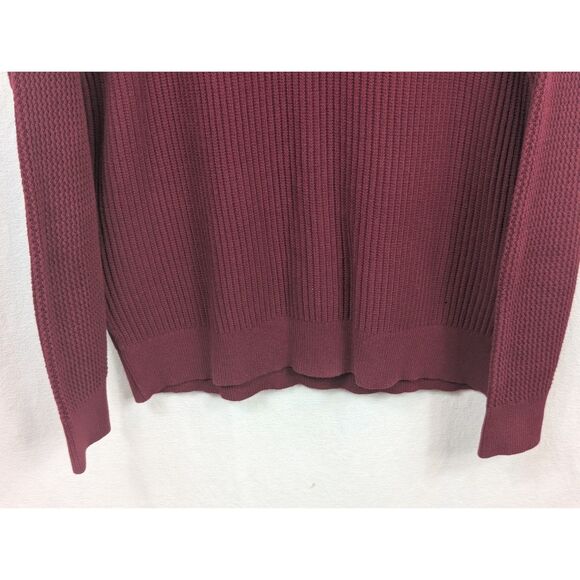 Tommy Bahama Tobago Bay Quarter Zip Sweater Maroon Men's Size Medium - Picture 4 of 12